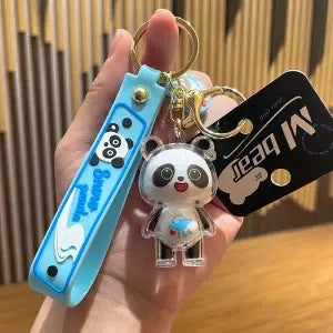 New Couple Lightning Bear Key Chain Bag Astronaut Car Silicone Key Chain Spaceman Pendant Small Gift