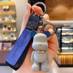 New Couple Lightning Bear Key Chain Bag Astronaut Car Silicone Key Chain Spaceman Pendant Small Gift